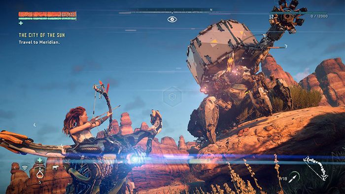 Horizon zero dawn Playstation 4 voucher fight scene